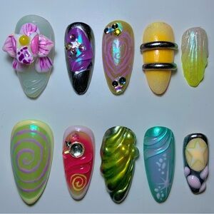 Gel press on nails reusable and sturdy